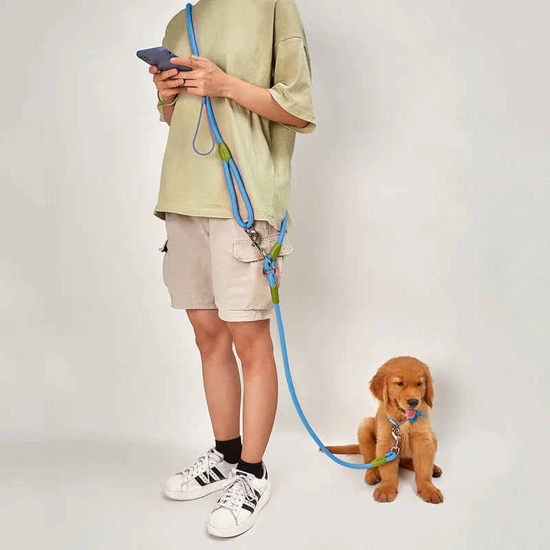 Reflective Hands-Free Nylon Dog Leash