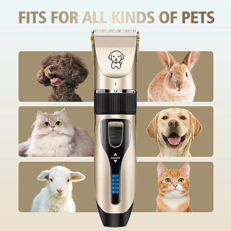 Cordless Rechargeable Dog Hair Clippers Set