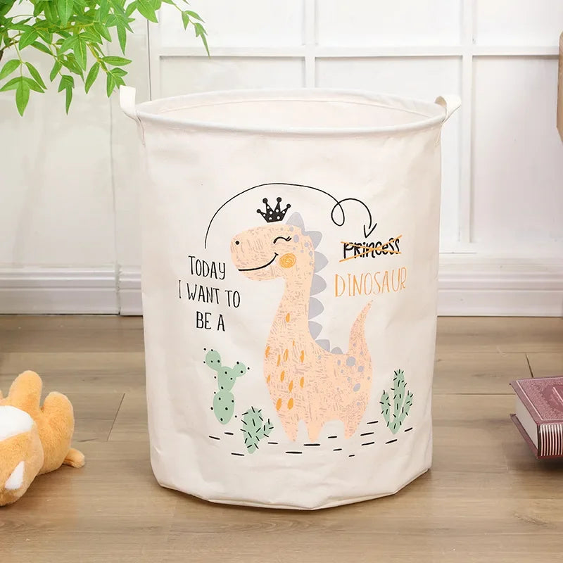 Large Animal Canvas Laundry Basket