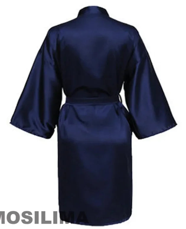 Wedding Team Bride Satin Kimono Robe
