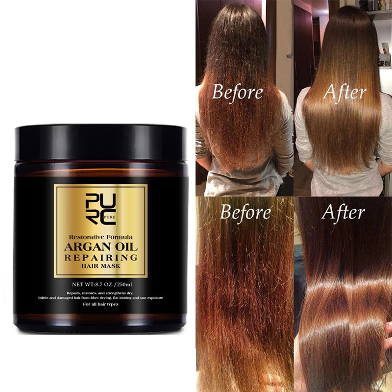 Argan Hair Mask and Marula Serum Set