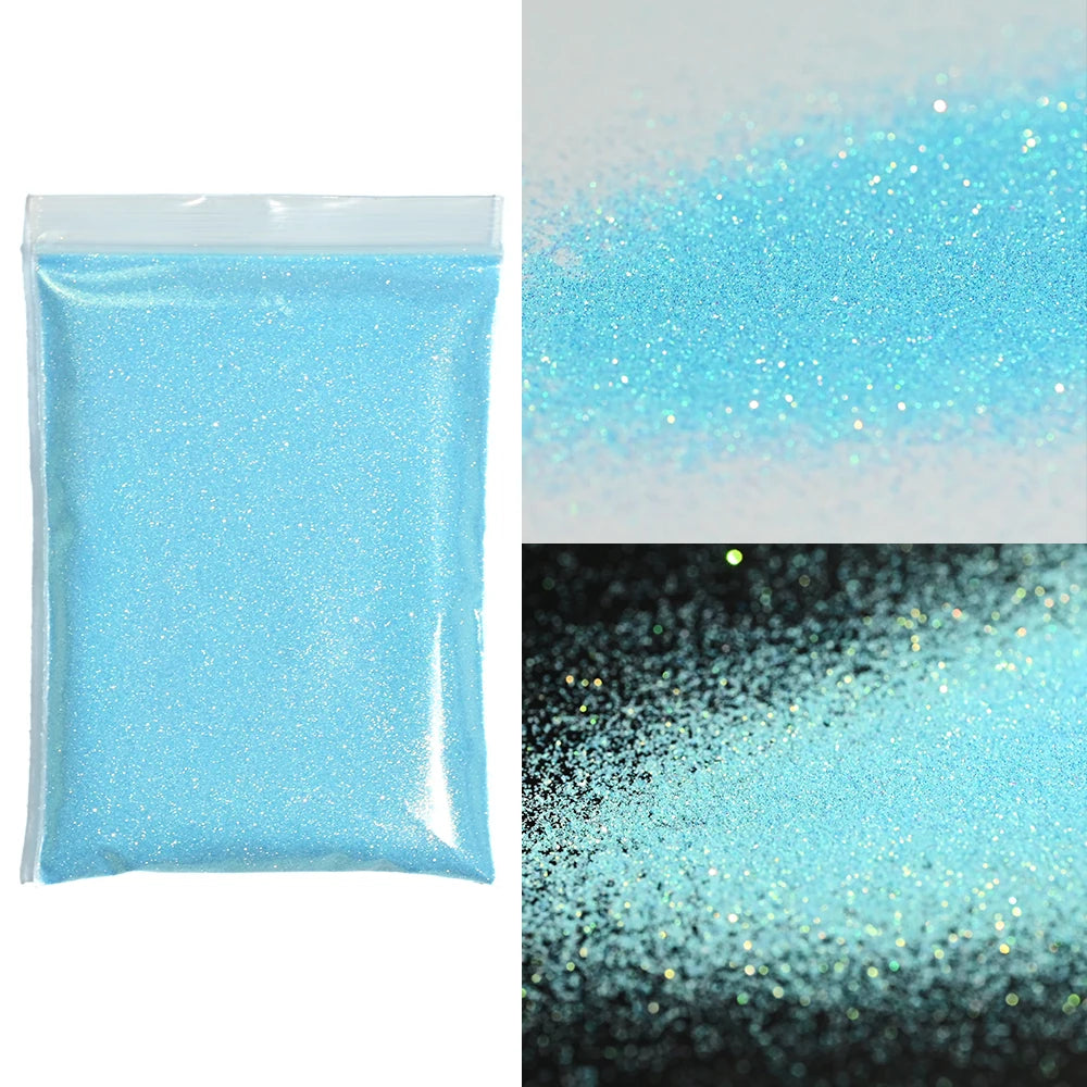 Blue-Green Luminous Nail Powder