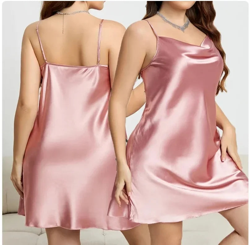 Plus Size Satin Nightgown