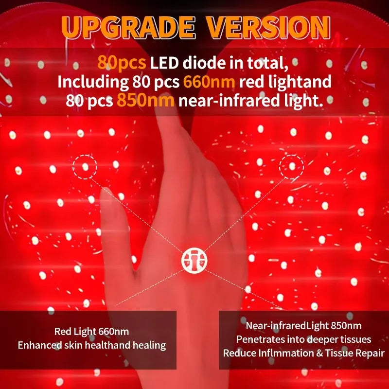 Rechargeable Red and Infrared Light Therapy Glove