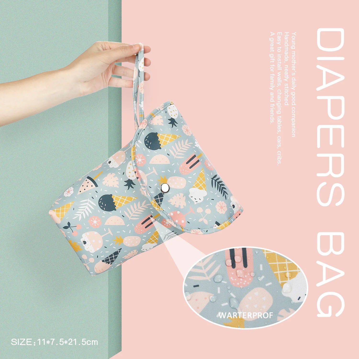 Reusable Waterproof Diaper Bag