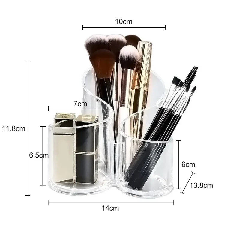 Transparent Acrylic Makeup Brush Storage Desk