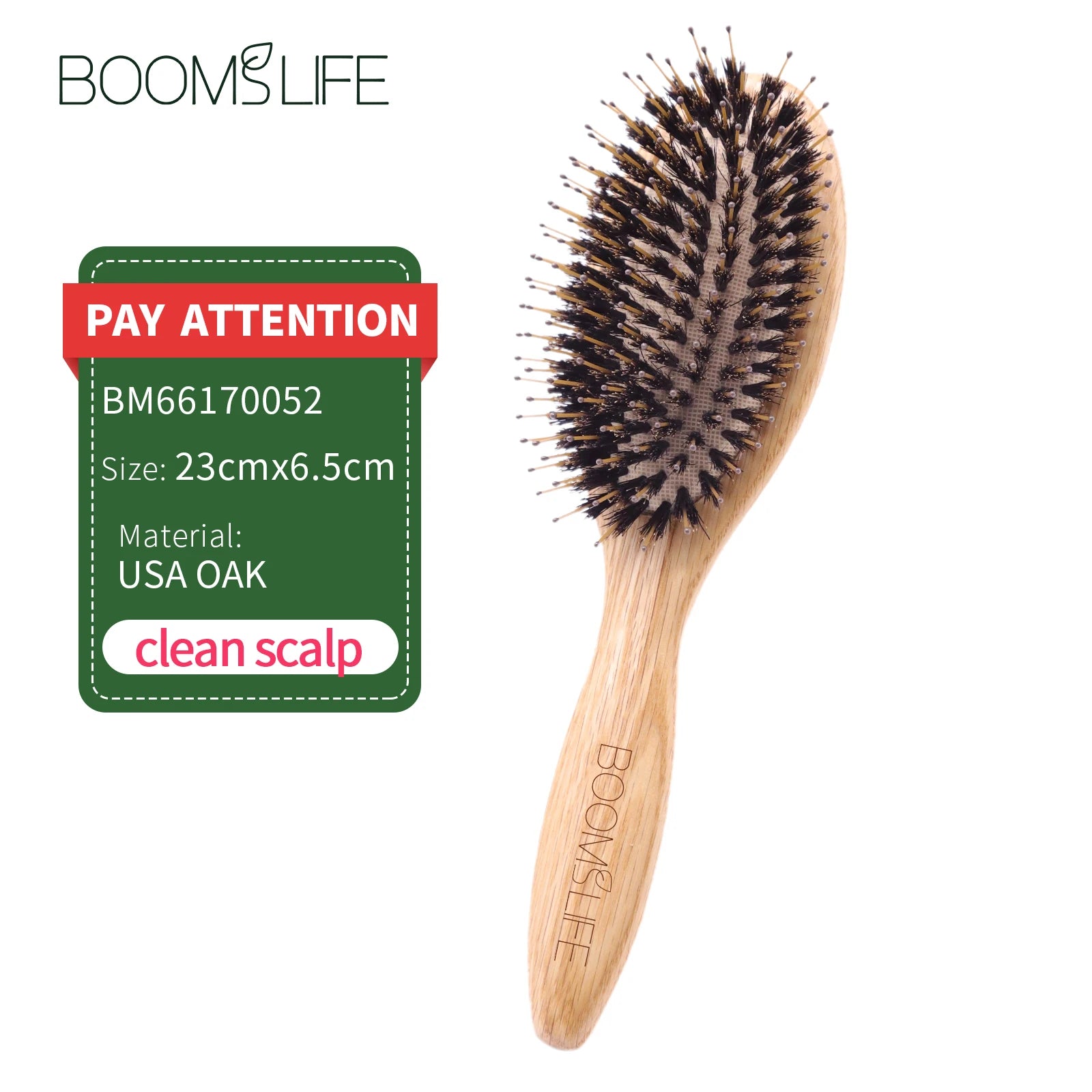 Boar Bristle Wooden Hair Brush