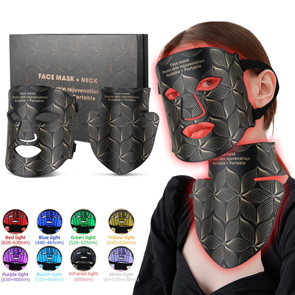 8-Color LED Facial and Neck Mask