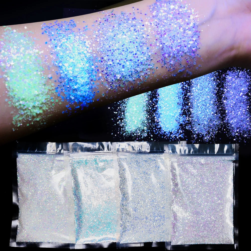 Blue-Green Luminous Nail Powder