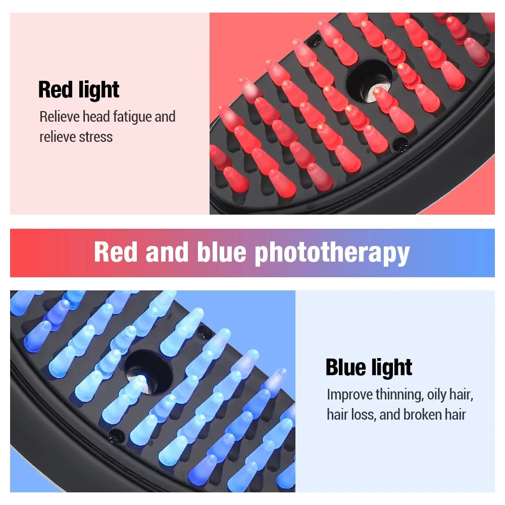 Electric LED Hair Growth Spray Comb