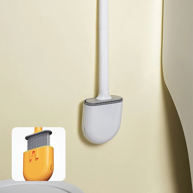 Wall-Mounted Silicone Toilet Brush