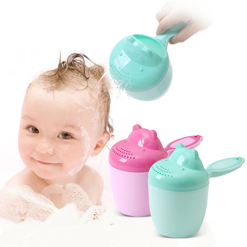 Cartoon Bath Caps and Shampoo Cup Set