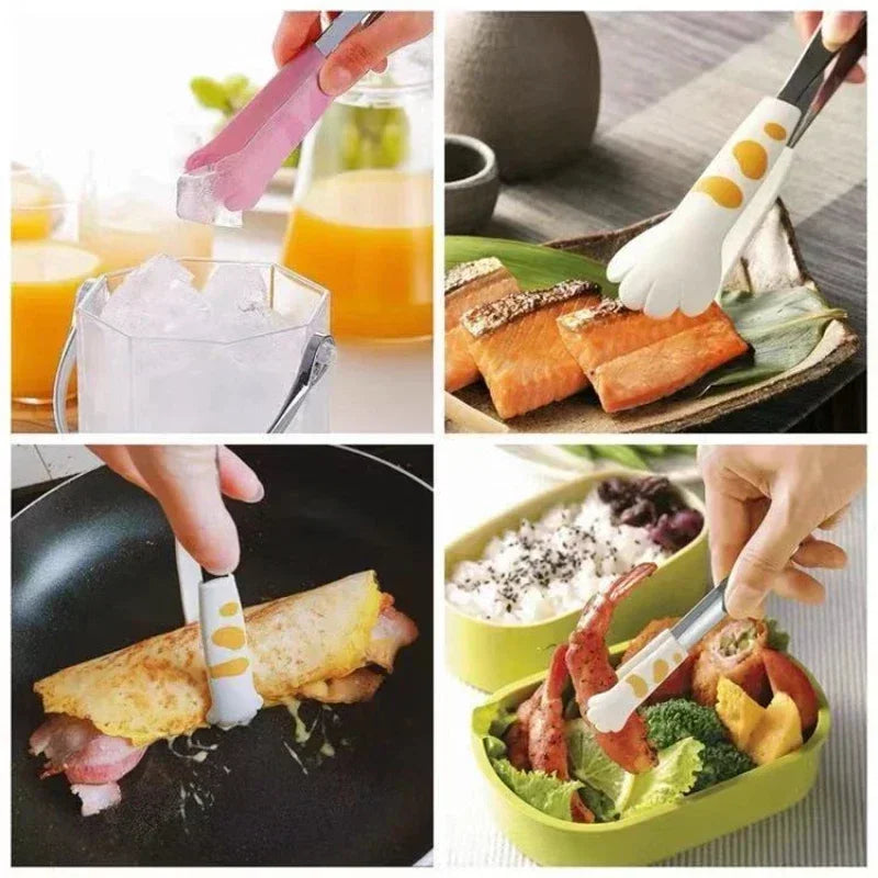 Cat Paw Stainless Steel Food Tongs