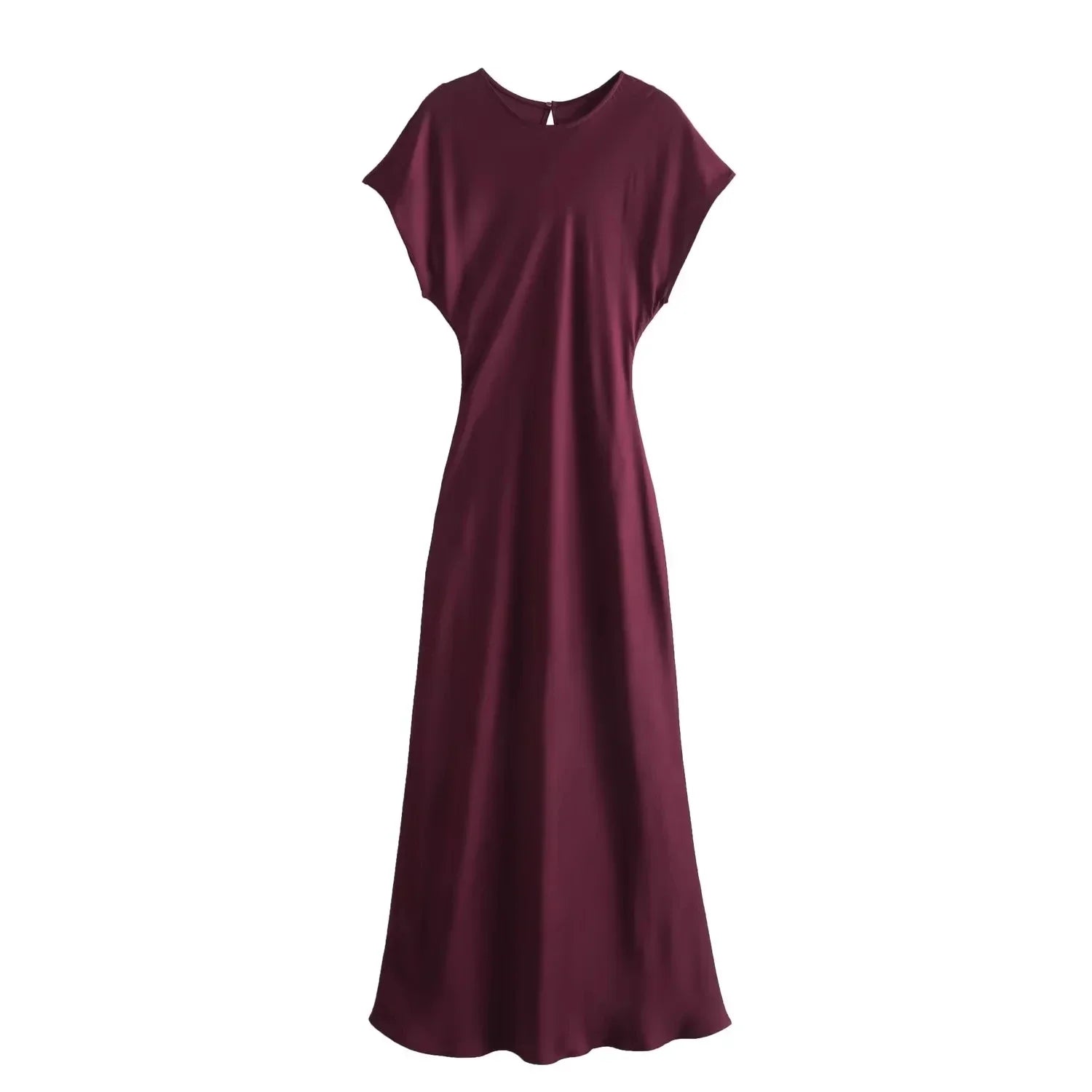 Elegant Satin Midi Dress