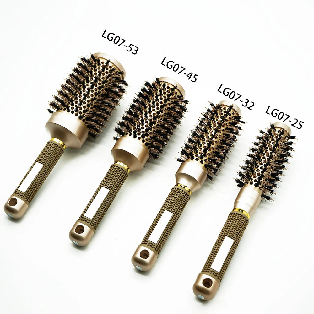 Aluminum Round Barrel Curling Brush Adds Volume