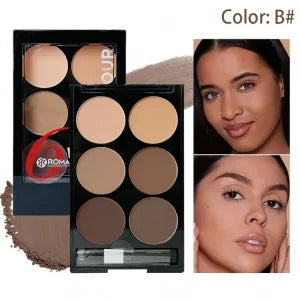 6-Color Contour and Highlight Palette with Brush
