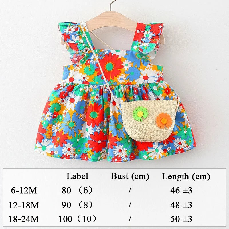 Summer Baby Girl Beach Dress Set: Casual Fashion Princess Outfit