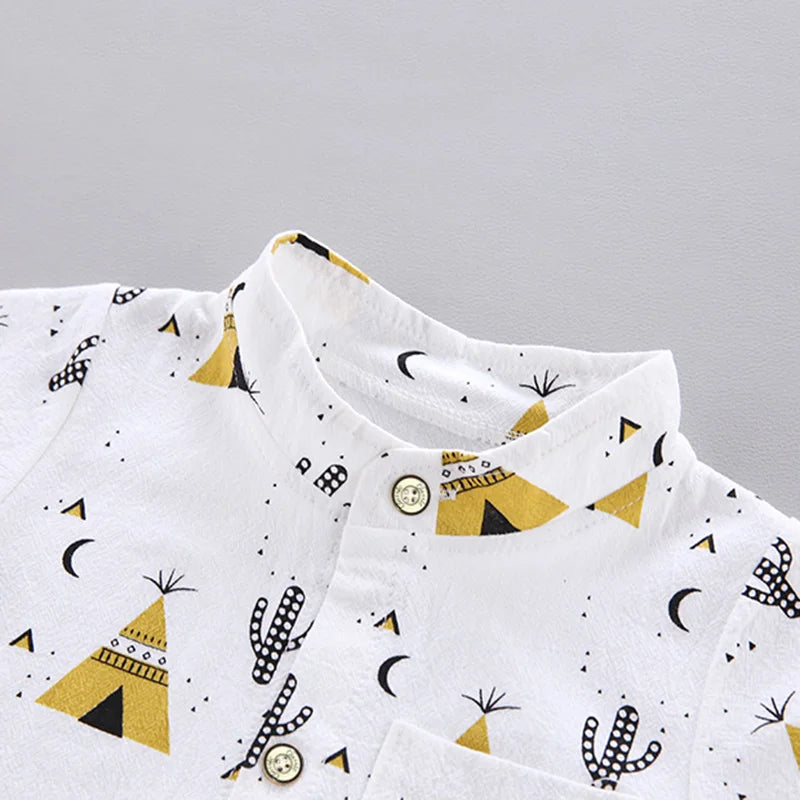 Baby Pyramid Print Shirt Set