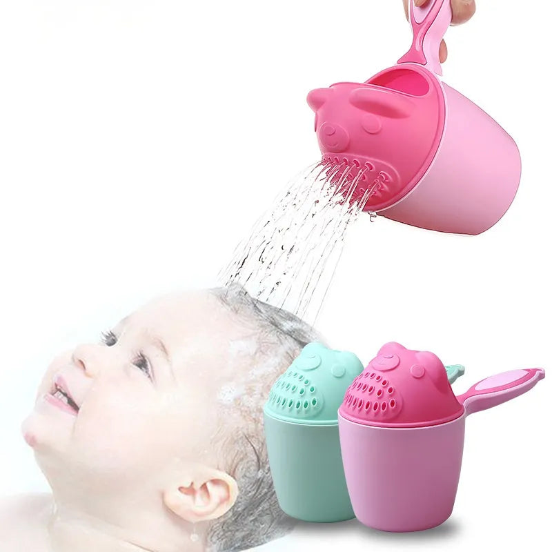 Cartoon Bath Caps and Shampoo Cup Set