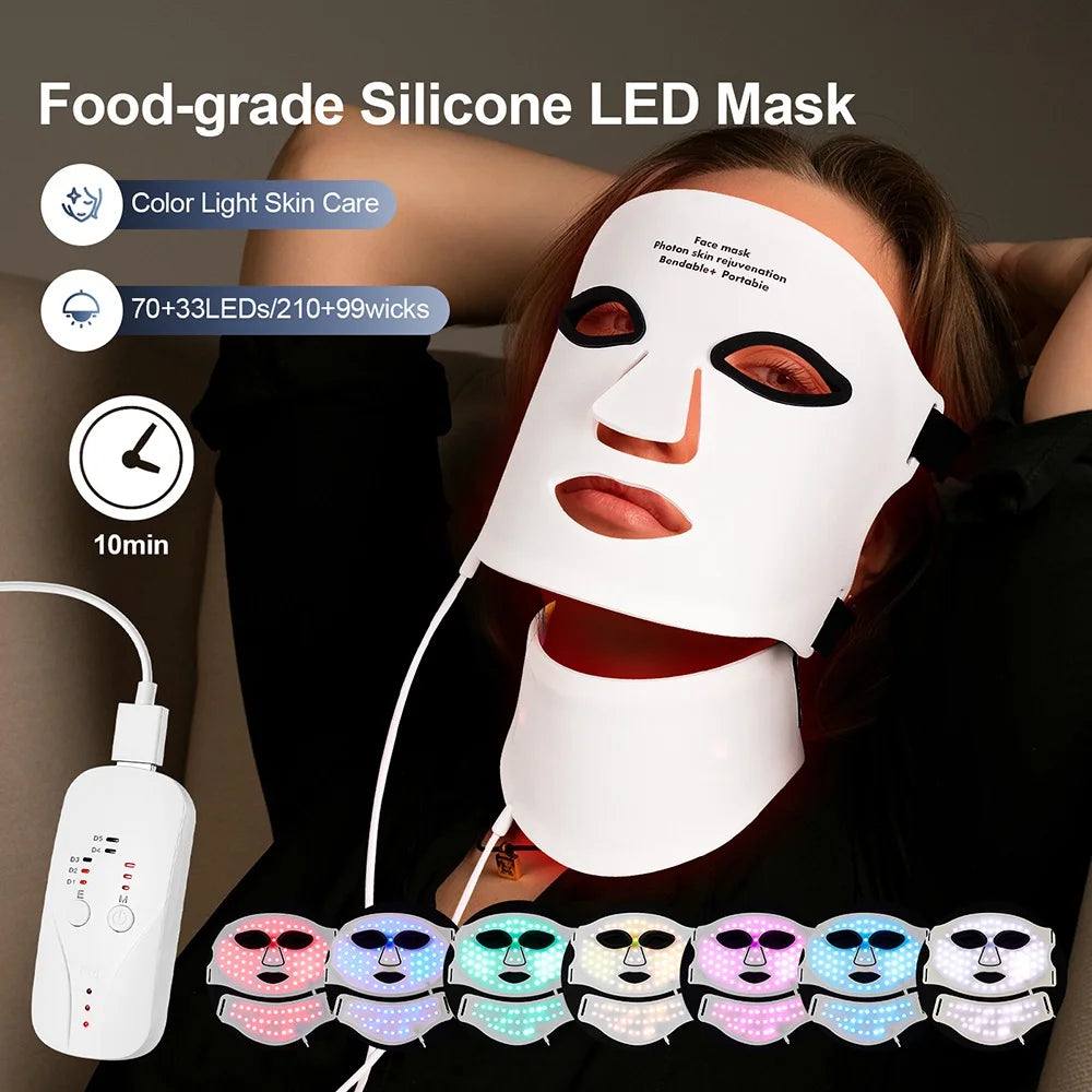 Silicone LED Face and Neck Mask