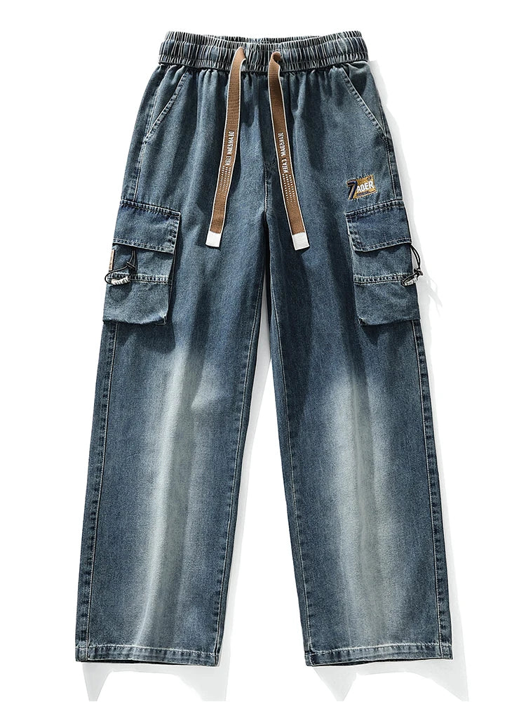 Summer Wide Leg Cargo Jeans