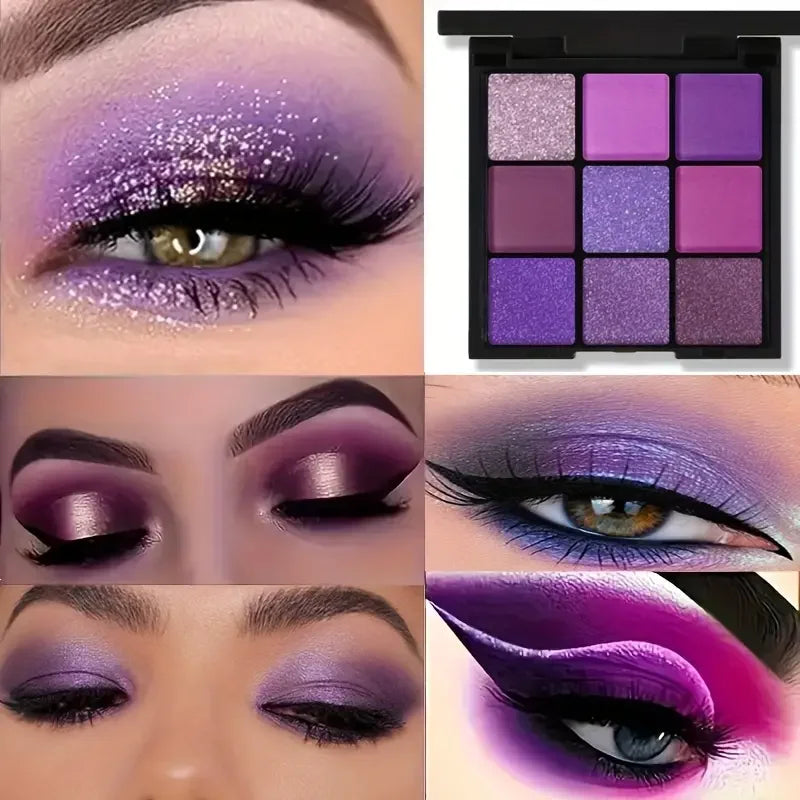 9-Color Purple Eyeshadow Palette