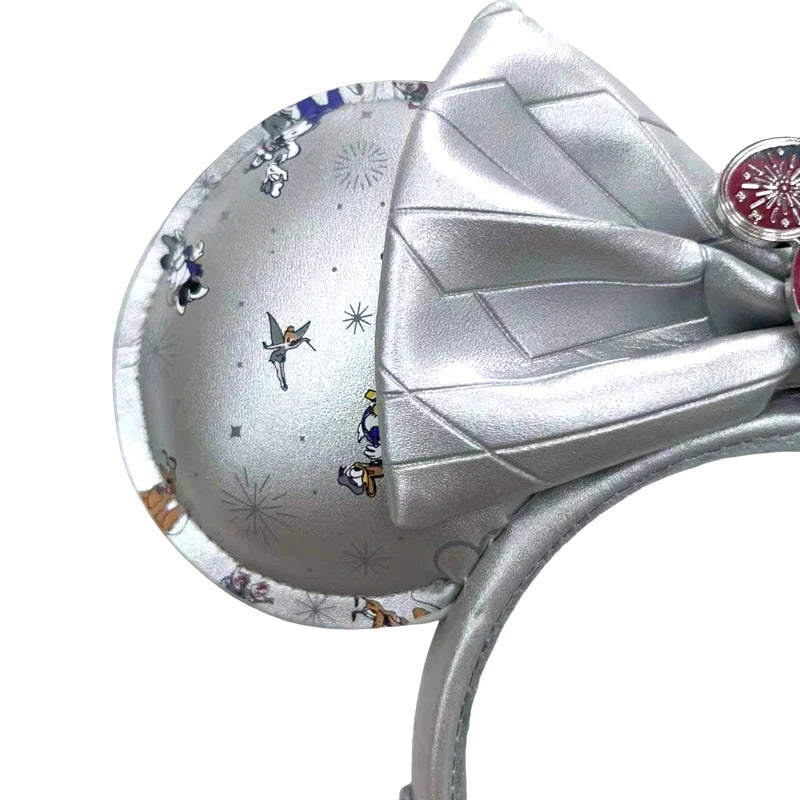 Disney 100th Anniversary Mickey Mouse Silver Ear Headband Gift