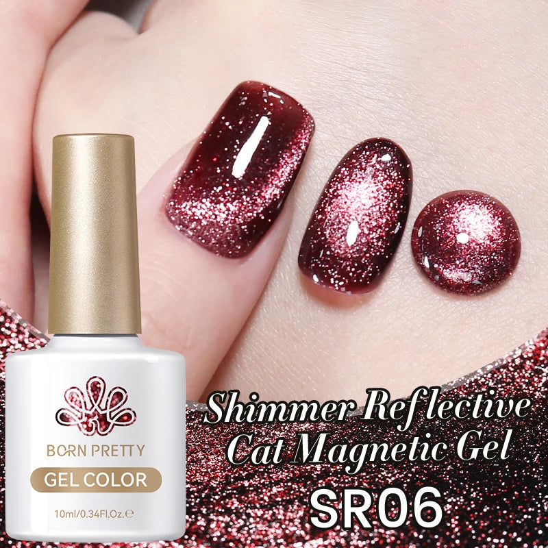 Silver Shining Reflective Cat Magnetic Gel Nail Polish