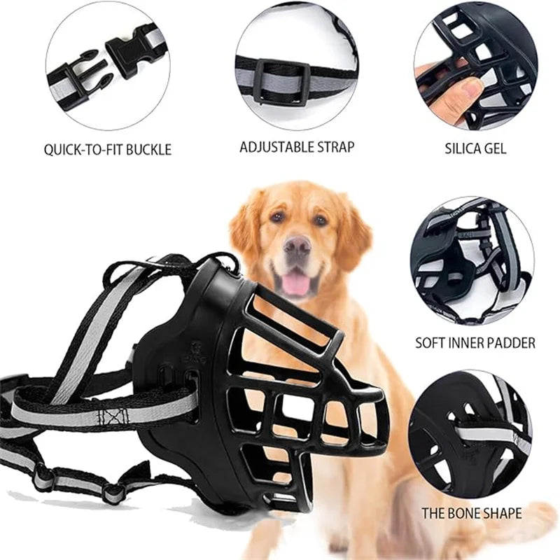 Reflective Breathable Dog Muzzle
