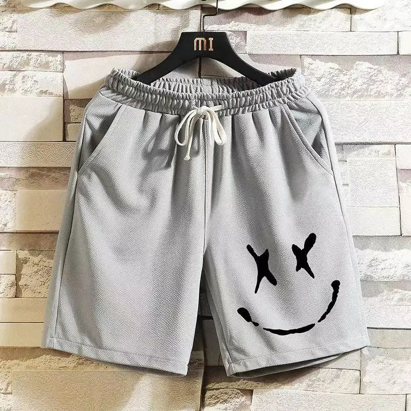 Funny Print Cotton Beach Shorts