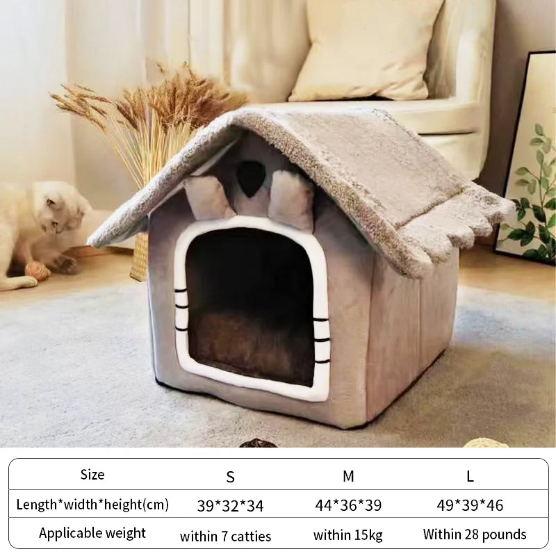 Foldable Pet Sleeping Bed for Cats and Dogs
