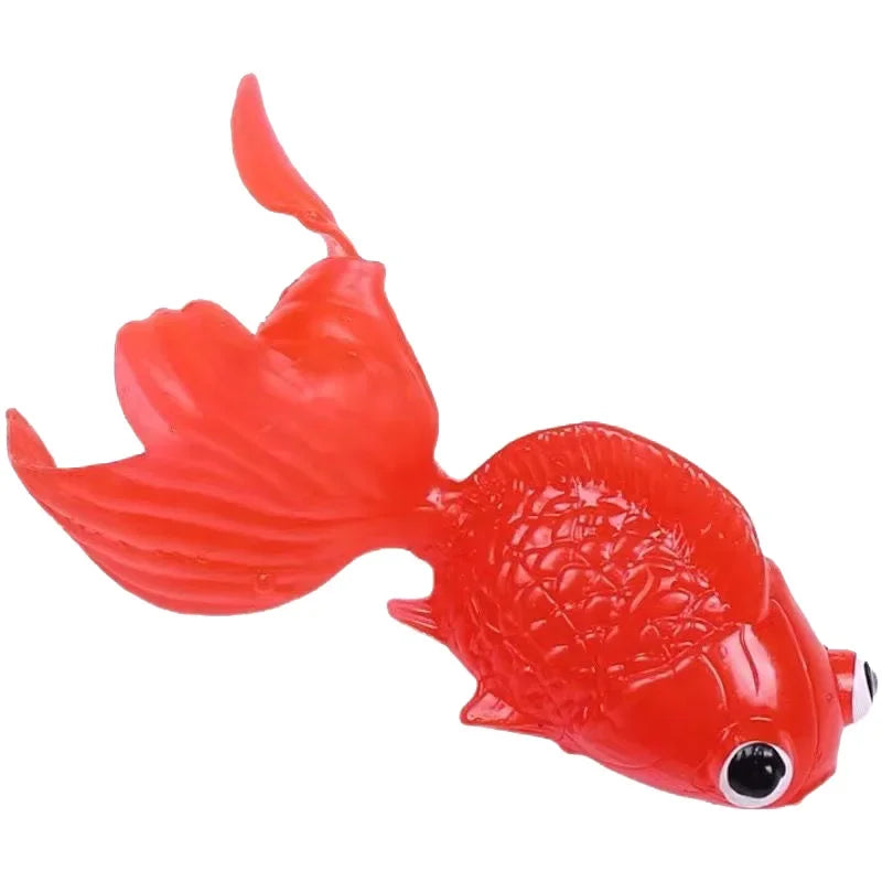 10pcs Kawaii Rubber Goldfish