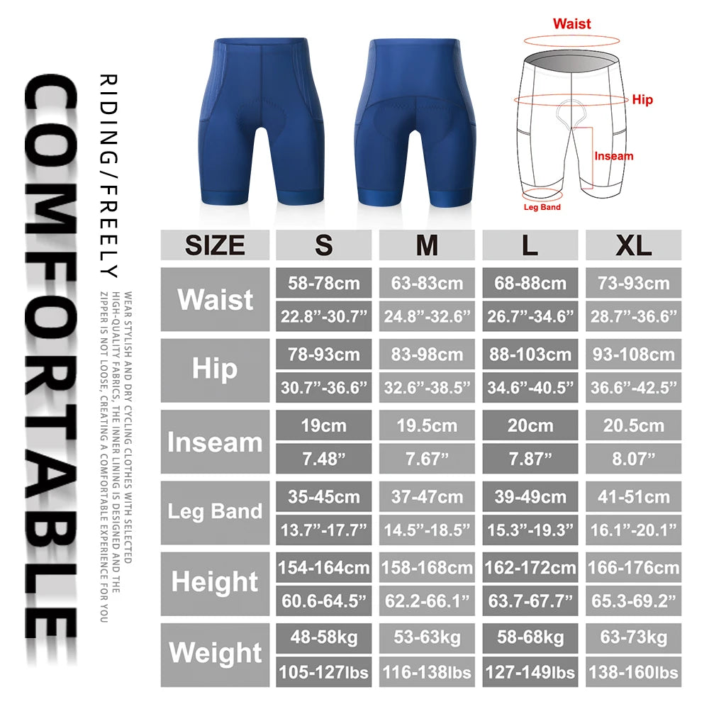 X-Tiger Blue Cycling Shorts