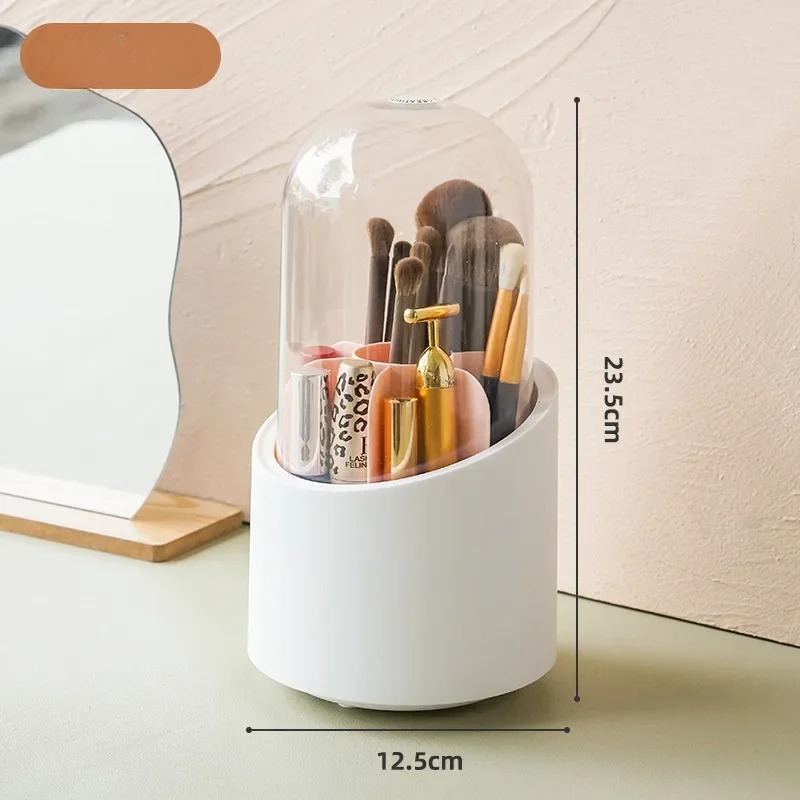360° Rotating Makeup Brush Storage Box