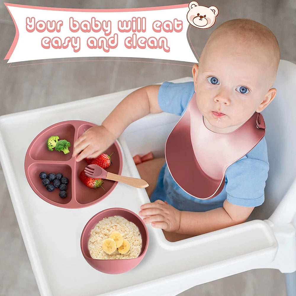 Silicone Baby Tableware Set
