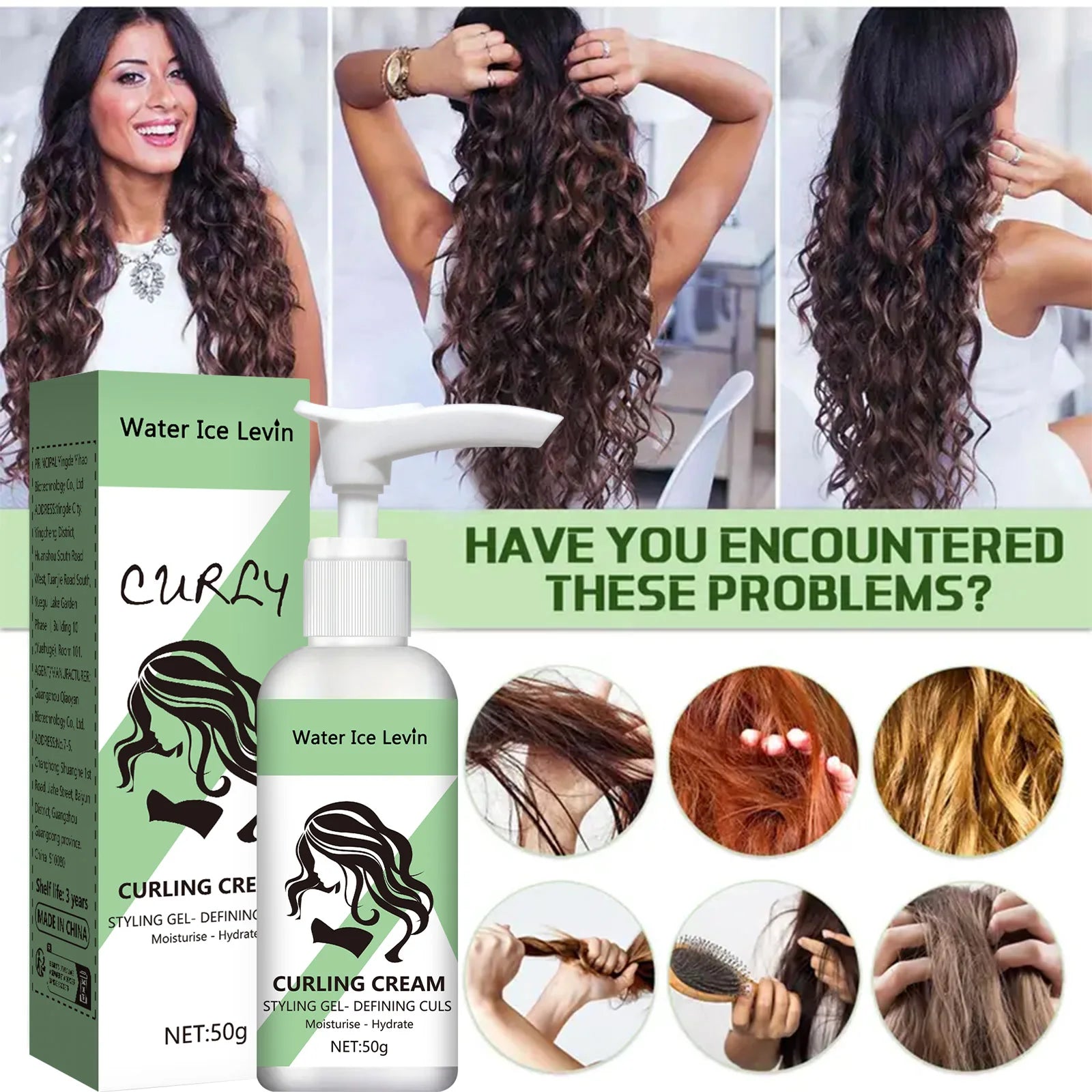 Moisturizing Curl Styling Cream Enhances Shine