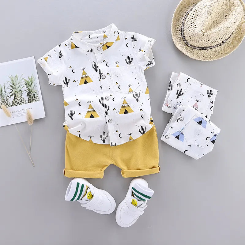 Baby Pyramid Print Shirt Set