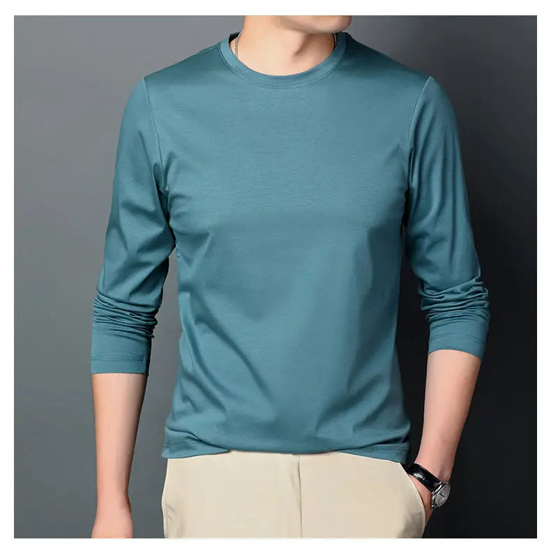Silk Texture Long Sleeve T-Shirt