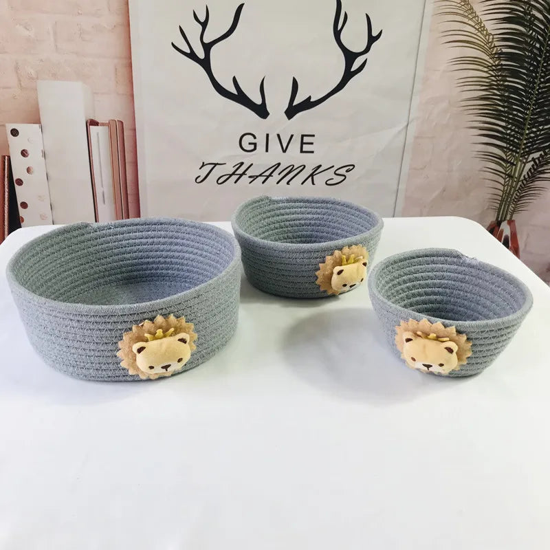 Handwoven Cotton Rope Storage Basket