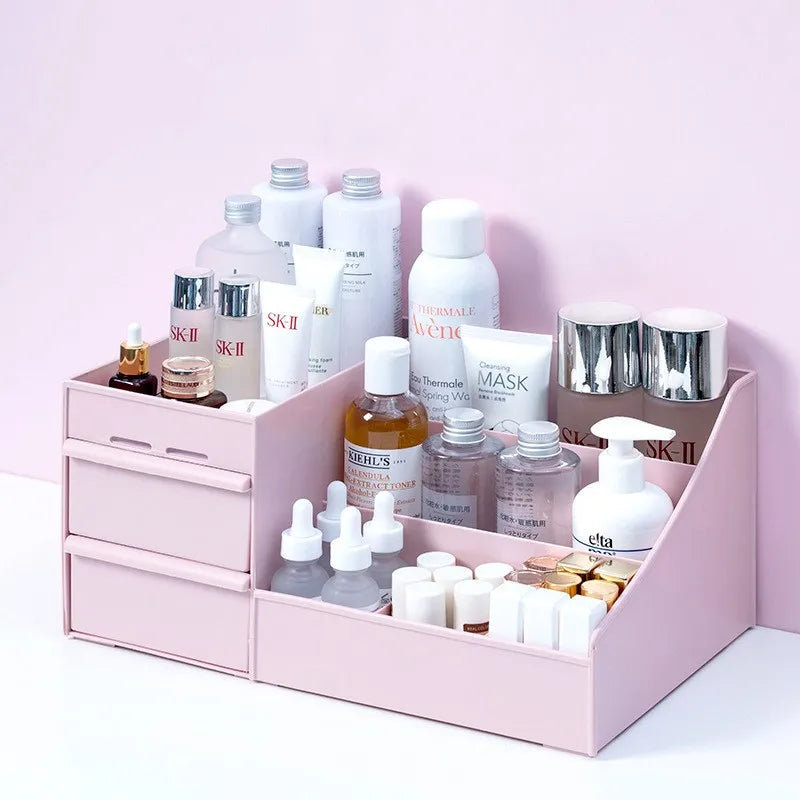 Large Capacity Makeup Organizer With Drawer Container