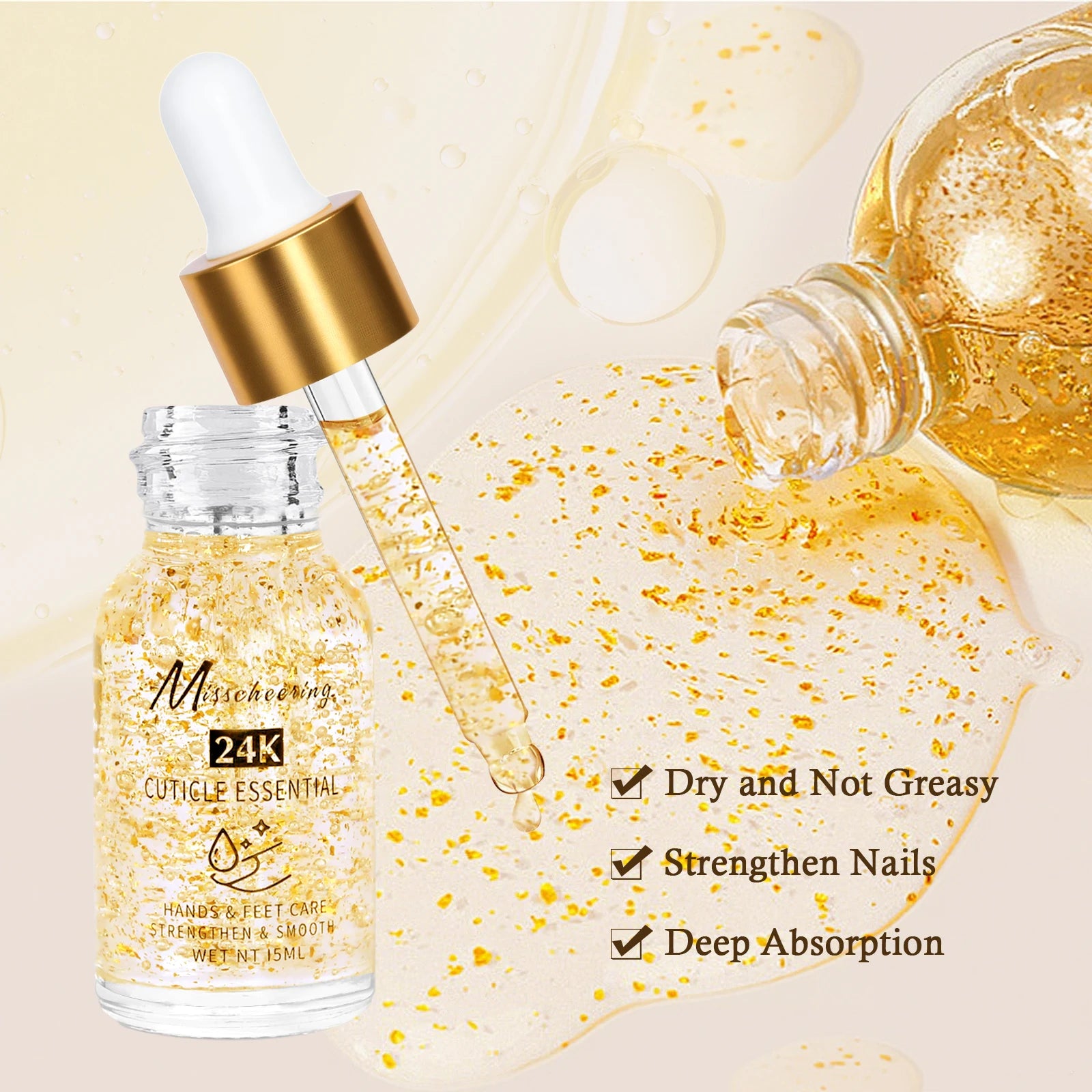 24K Golden Foil Nutritional Nail & Cuticle Oil