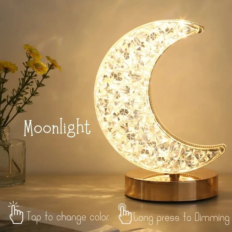 Crystal Touch Moon Lamp