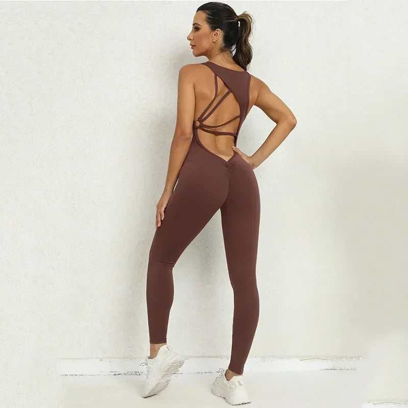 Sexy Hollow Scrunch Butt Jumpsuit