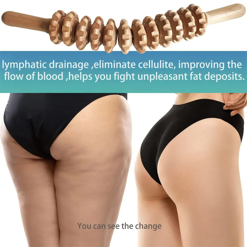 Curved Wooden Massage Roller