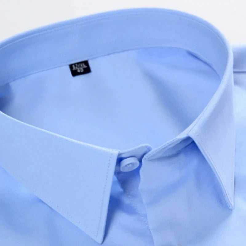 5XL Men’s Ice Silk Dress Shirt