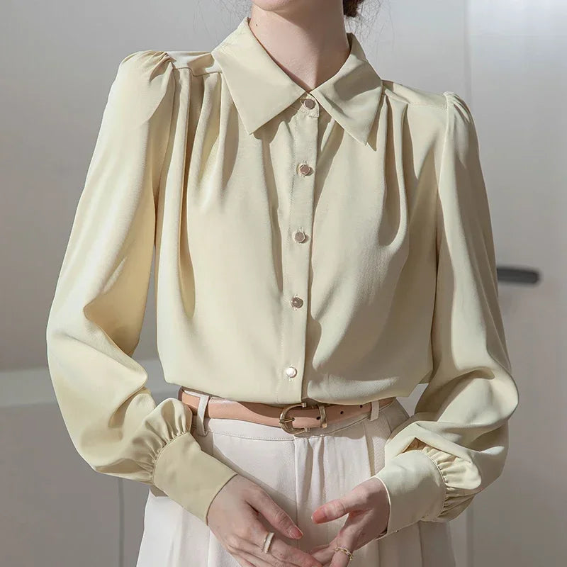 White Satin Shirt