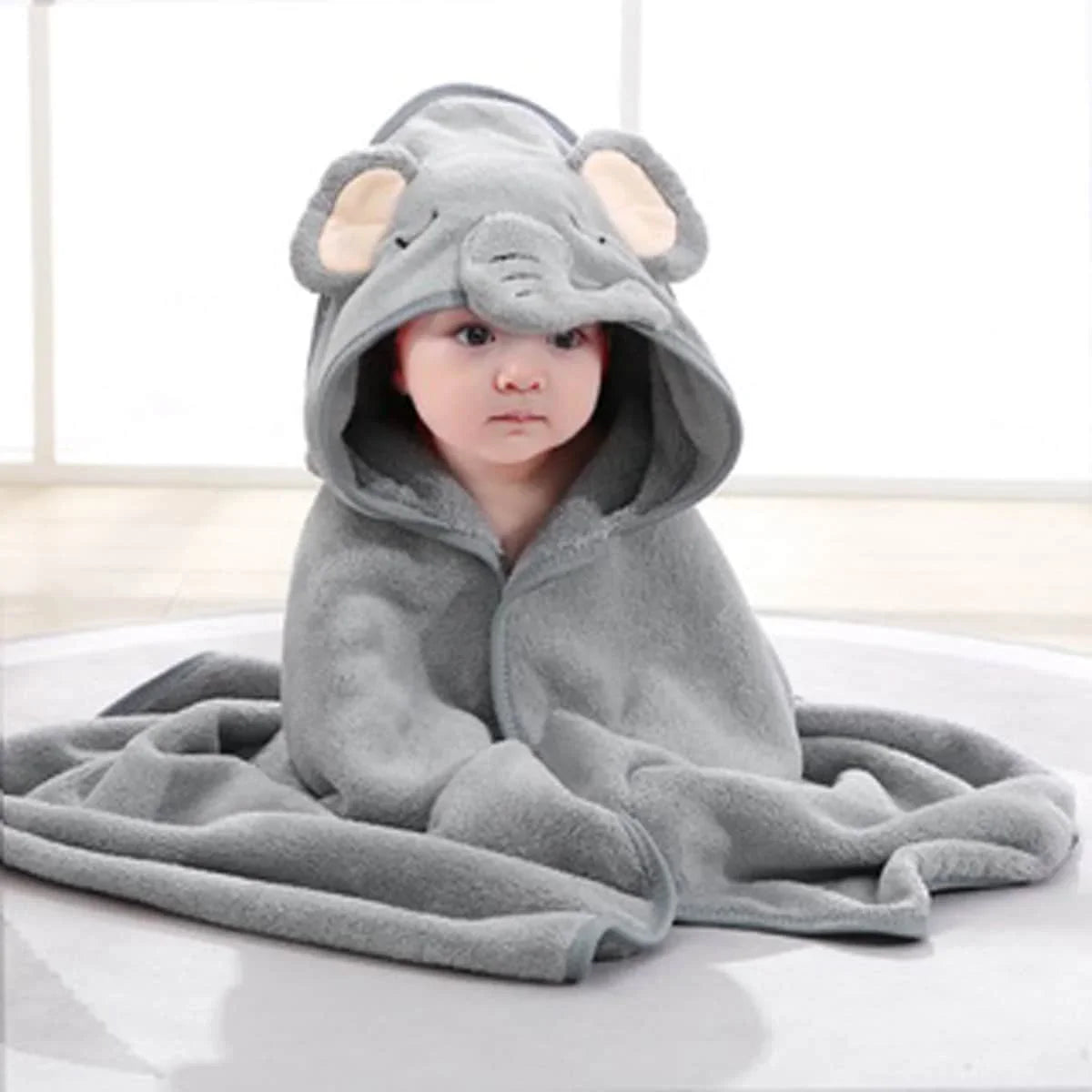 Elephant Cartoon Baby Bath Towel