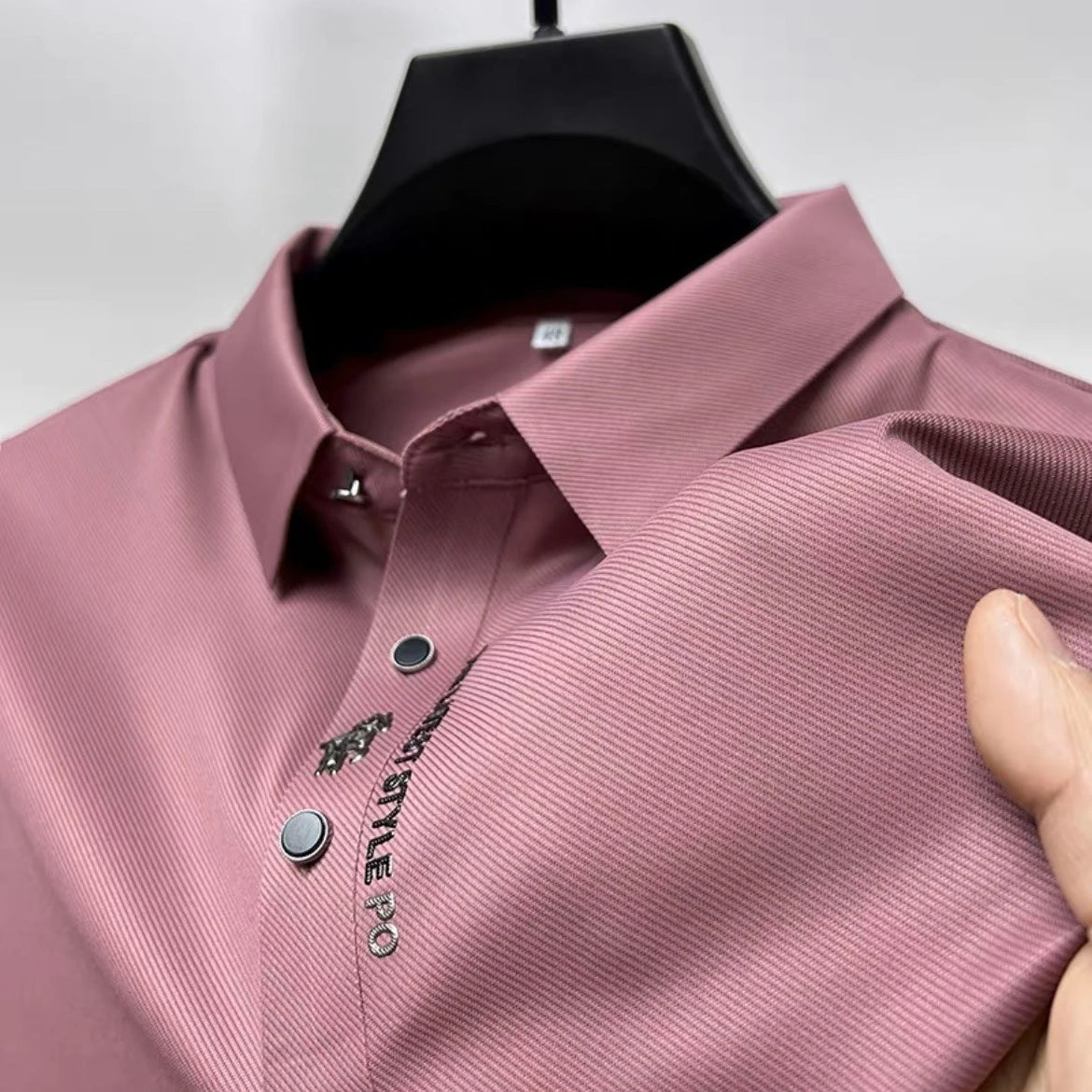 Premium Ice Silk Embroidery Polo Shirt