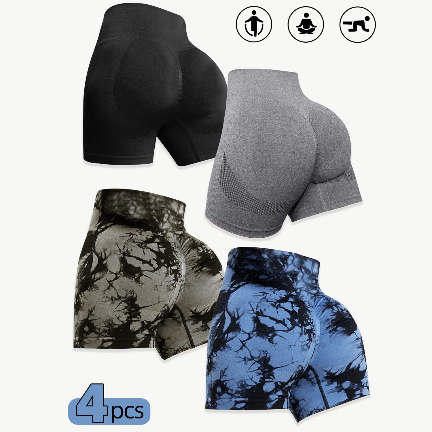 Seamless High-Waist Cycling Shorts