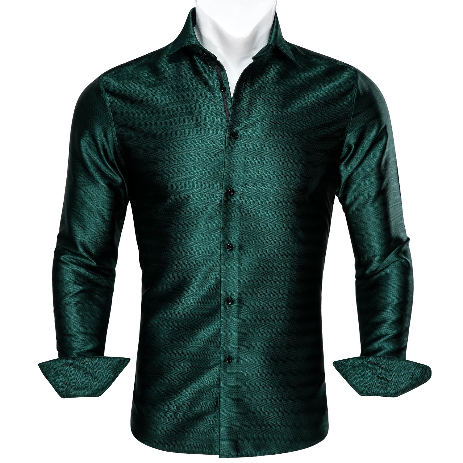 Luxury Green Silk Men’s Shirt